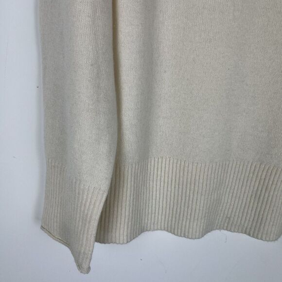 J Crew 100% Cashmere Cream Cowl Neck Sweater Small​​​ - Picture 4 of 6